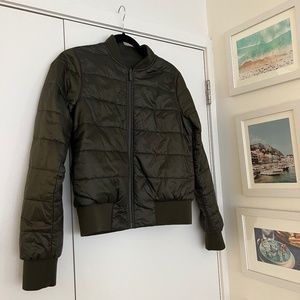 Hunter Army Green Reversible Lululemon Bomber Jacket